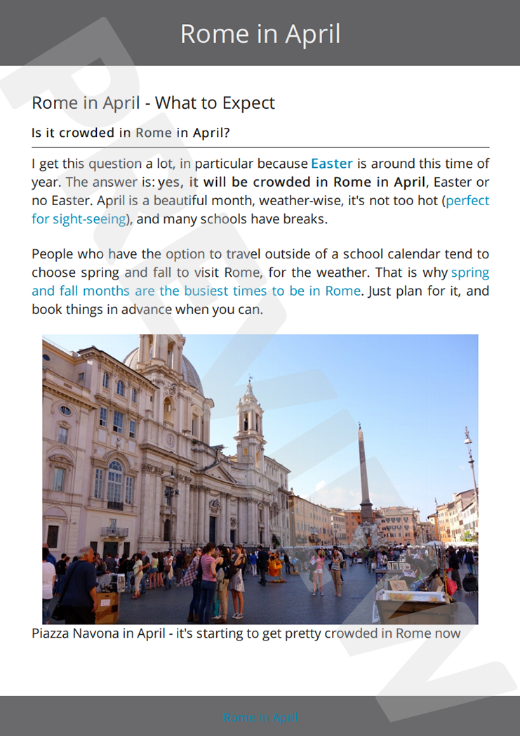 Rome in April - eBook