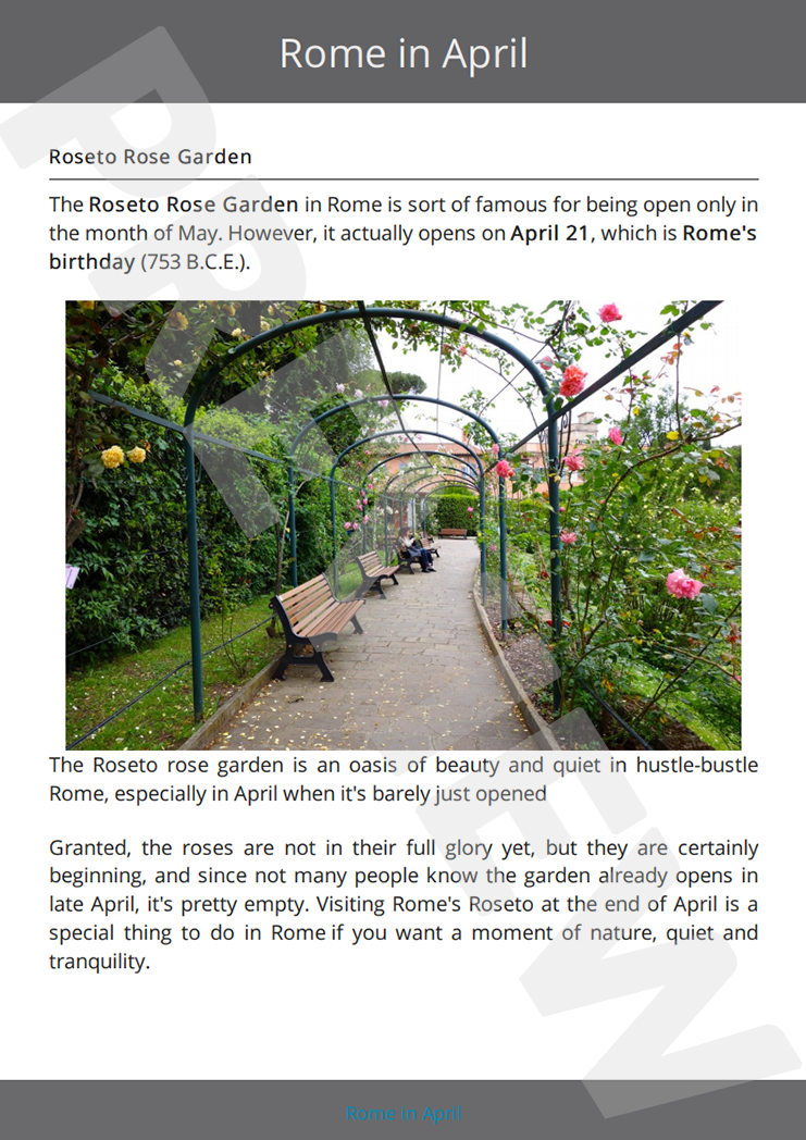 Rome in April - eBook