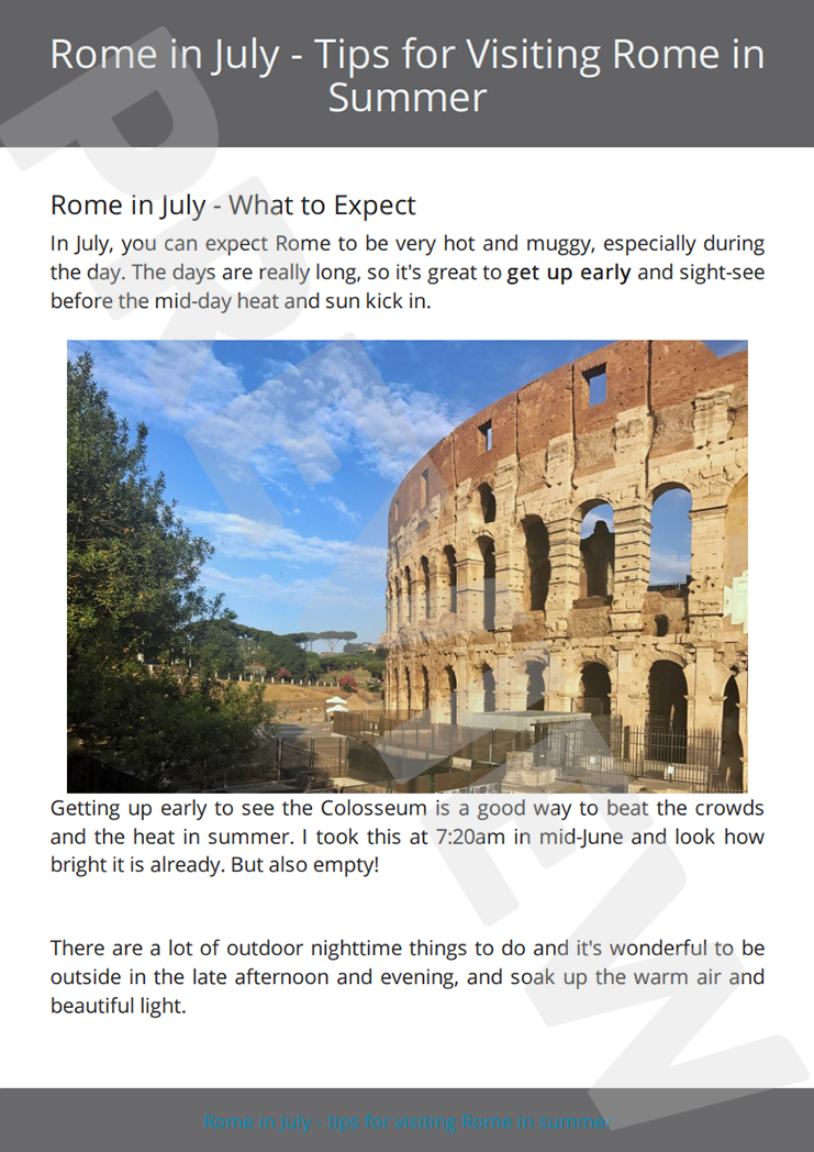 Rome in July - eBook