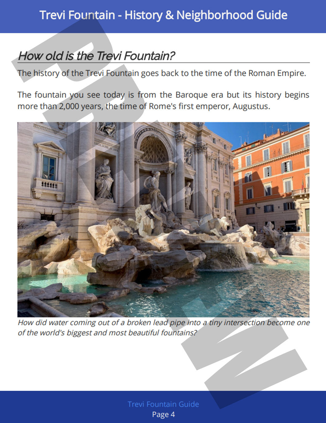 Complete Guide to the Trevi Fountain - eBook