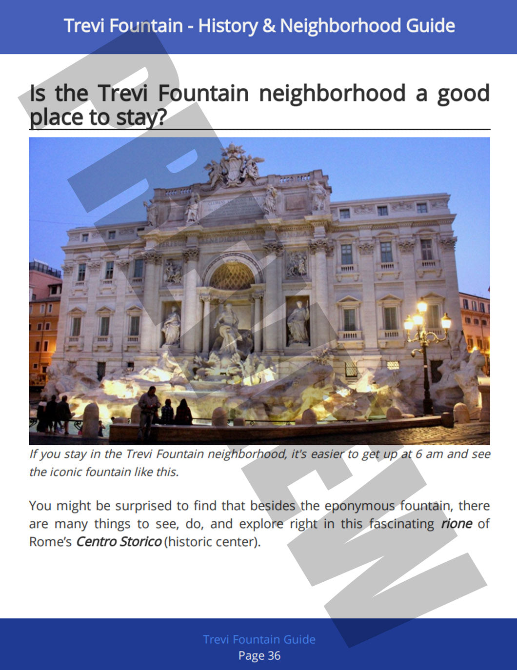 Complete Guide to the Trevi Fountain - eBook