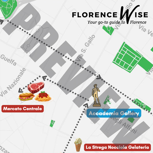 Florencewise Map - Florence 1 Day Itinerary - Digital Download