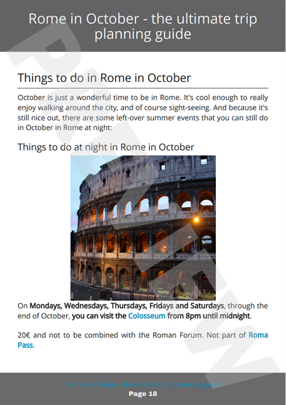 Rome in October - eBook