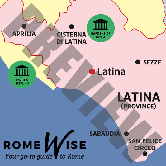 Romewise Map - Lazio Region - Digital Download