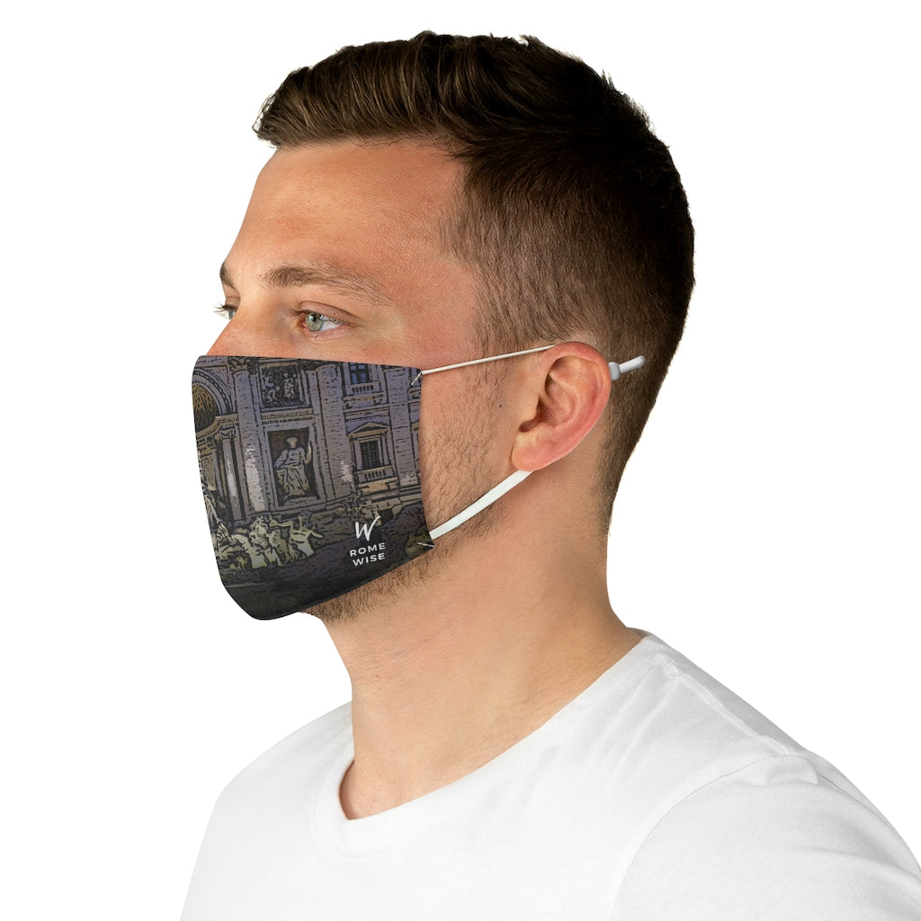 Trevi Fountain Fabric Face Mask (Reusable)