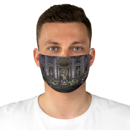 Trevi Fountain Fabric Face Mask (Reusable)