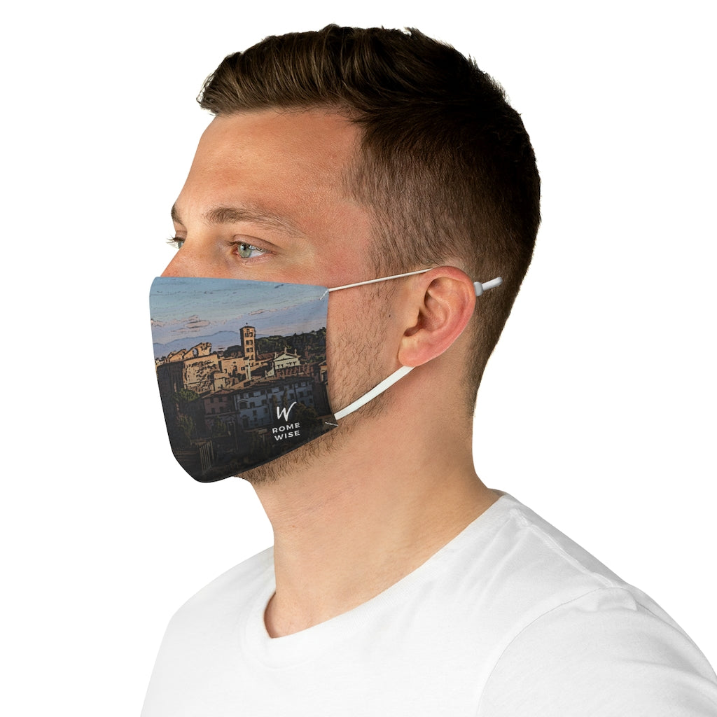 Ancient Rome Skyline Fabric Face Mask (Reusable)